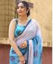 Picture of Excellent Sky White Casual Saree