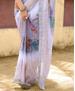 Picture of Enticing Gray White Casual Saree