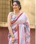 Picture of Pleasing Red White Casual Saree