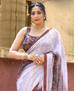 Picture of Magnificent Brown White Casual Saree