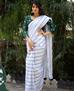Picture of Charming White Green Casual Saree
