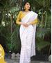 Picture of Exquisite White Yellow Casual Saree