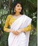 Picture of Exquisite White Yellow Casual Saree