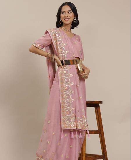 Picture of Splendid Mauve Silk Saree