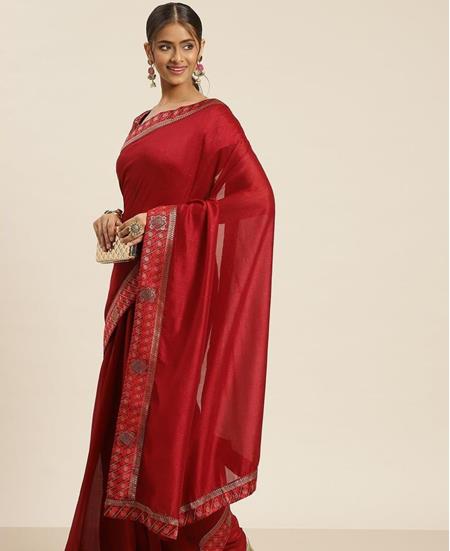 Picture of Bewitching Maroon Casual Saree