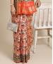 Picture of Comely Orange Silk Saree