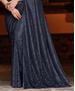Picture of Beautiful Navy Blue Casual Saree