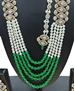 Picture of Graceful White/Green Necklace Set