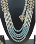 Picture of Elegant White/Sky Blue Necklace Set