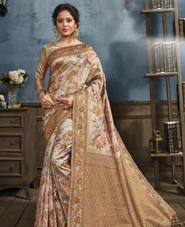 Picture of Stunning Beige Casual Saree