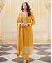 Picture of Statuesque Yellow Straight Cut Salwar Kameez