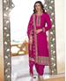Picture of Elegant Rani Pink Straight Cut Salwar Kameez