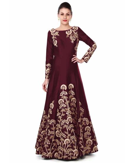 Picture of Sublime Maroon Party Wear Gown
