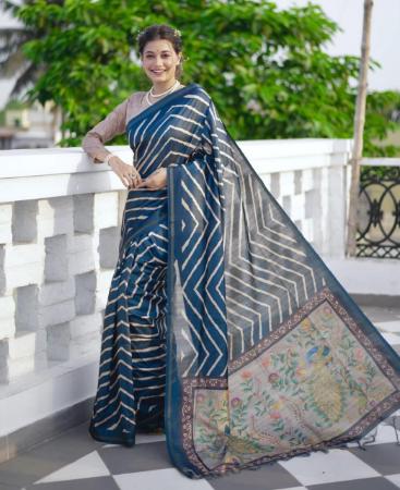 Picture of Bewitching Blue Casual Saree
