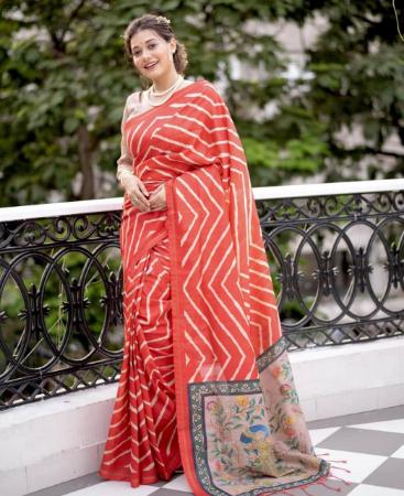 Picture of Comely Red Casual Saree