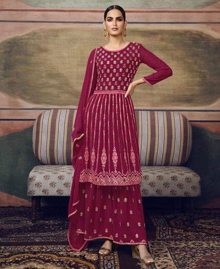 Picture of Graceful Rani Pink Designer Salwar Kameez