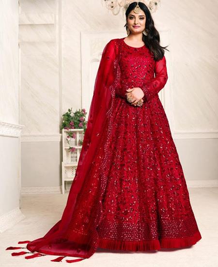 Picture of Amazing Red Bollywood Salwar Kameez