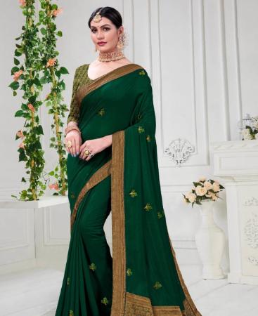 Picture of Beautiful Green Casual Saree