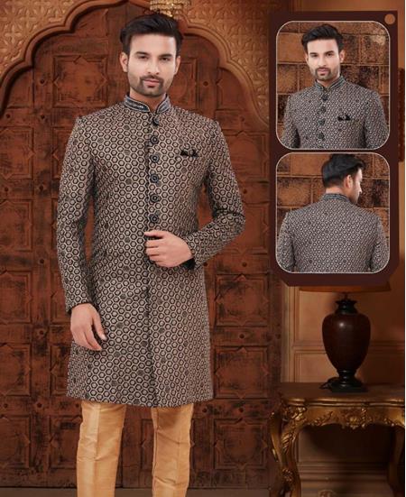 Picture of Enticing Dark Navy Blue Indo Western