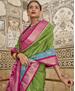 Picture of Beautiful Parrot Green Fashion Saree
