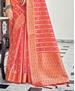 Picture of Superb Peach Pink Casual Saree