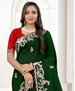 Picture of Pleasing Botel Green Georgette Saree