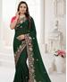 Picture of Elegant Botel Green Georgette Saree