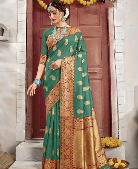 Picture of Sightly Teal Green Casual Saree