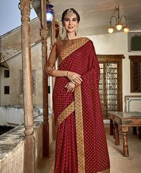 Picture of Enticing Rust Casual Saree