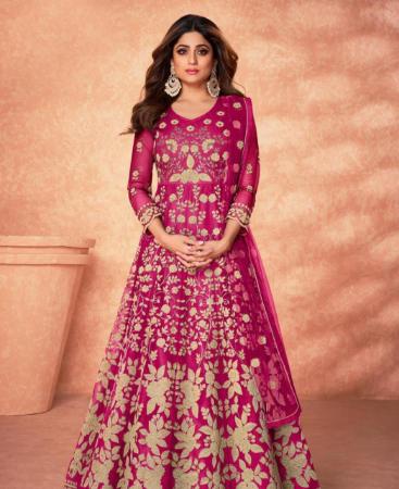 Picture of Elegant Pink Anarkali Salwar Kameez