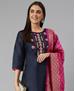 Picture of Enticing Navy Blue Readymade Salwar Kameez