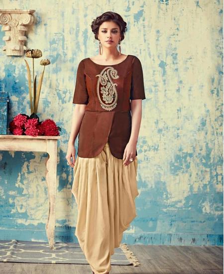 Picture of Pleasing Brown Kurtis & Tunic