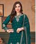 Picture of Comely Teal Straight Cut Salwar Kameez