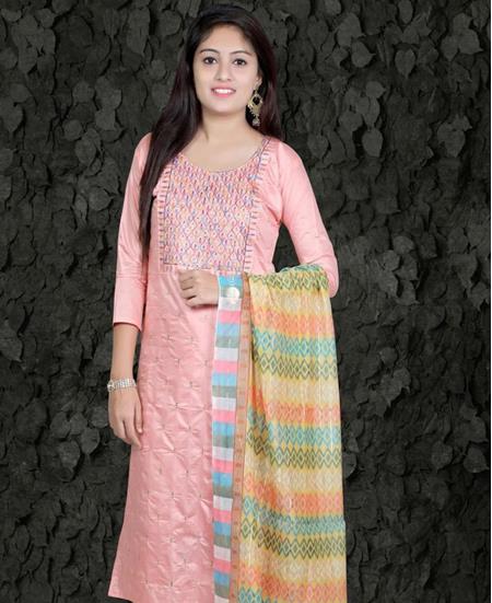 Picture of Statuesque Pink Readymade Salwar Kameez