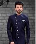 Picture of Elegant Navy Blue Indo Western