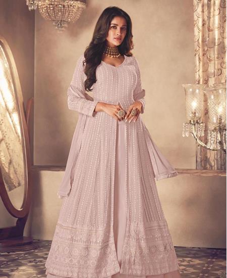 Picture of Classy Pink Party Wear Salwar Kameez