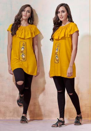 Picture of Exquisite Mustard Western Dress