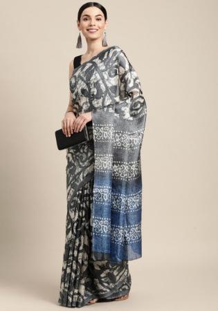Picture of Gorgeous Slate Grey Designer Sarees