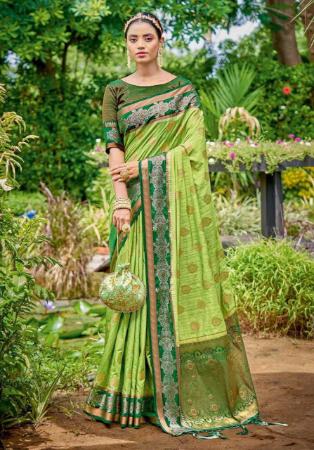 Picture of Appealing Lawn Green Saree
