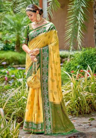 Picture of Superb Yellow Saree