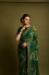Picture of Excellent Georgette Forest Green Saree