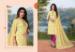 Picture of Cotton Electric Yelow Straight Cut Salwar Kameez