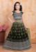 Picture of Excellent Georgette Forest Green Kids Lehenga Choli