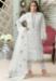 Picture of Fascinating Net White Straight Cut Salwar Kameez