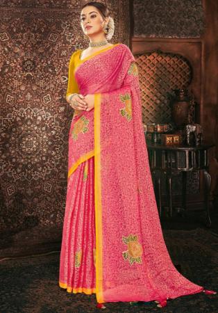 Picture of Ideal Brasso Oyster Pink Saree