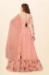 Picture of Sightly Georgette Peach Puff Readymade Gown
