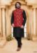 Picture of Well Formed Silk Black Kurtas