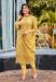 Picture of Georgette Neon Lime Straight Cut Salwar Kameez
