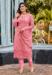Picture of Comely Georgette Pink Straight Cut Salwar Kameez