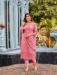 Picture of Comely Georgette Pink Straight Cut Salwar Kameez